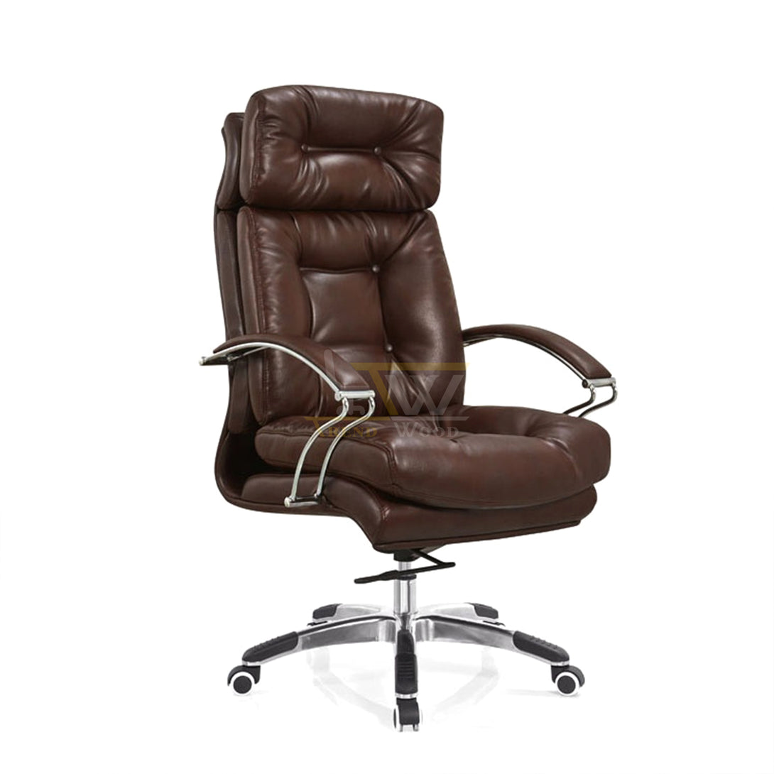 Durable and stylish executive leather chair with BIFMA approved components, offering comfort for professionals in Islamabad.