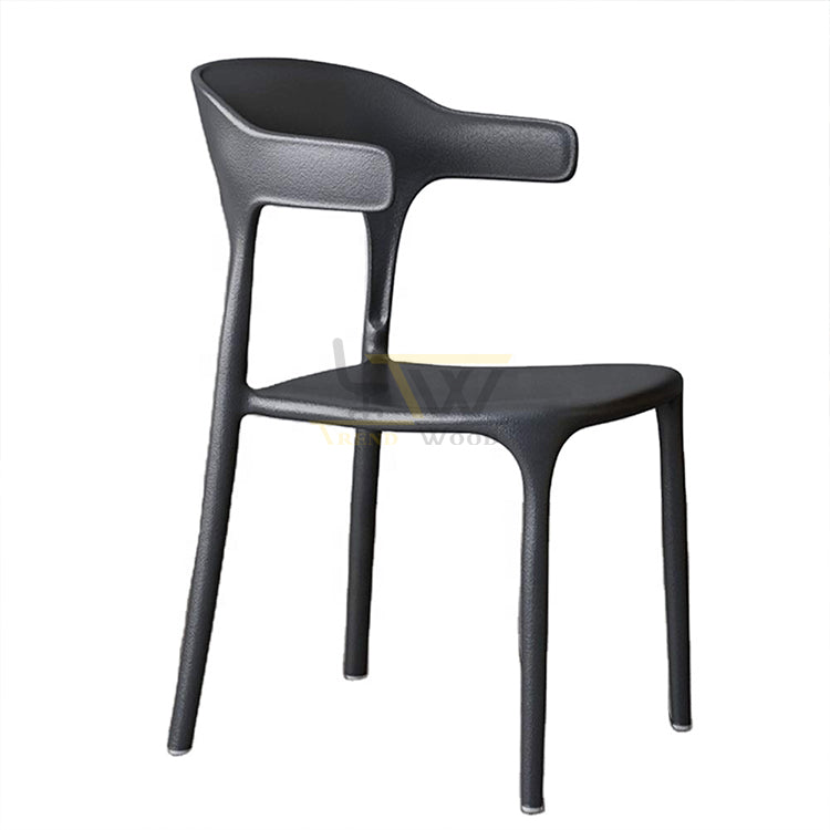 Sleek black contemporary cafe chair by TrendWood - durable and stylish seating solution.