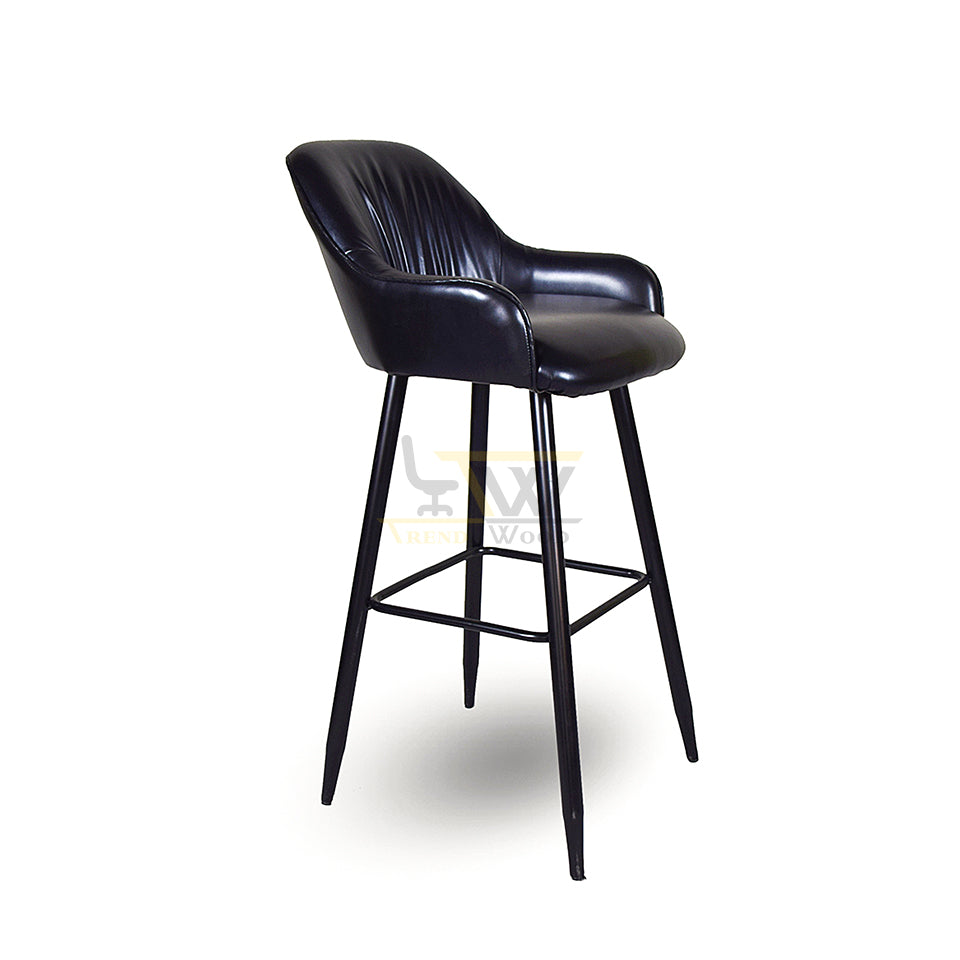 Durable and stylish black bar chair for modern home and commercial use