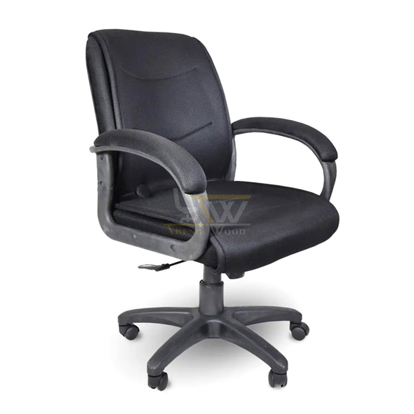 Trendwood's comfortable ergonomic black office chair for long hours of work in Pakistan.