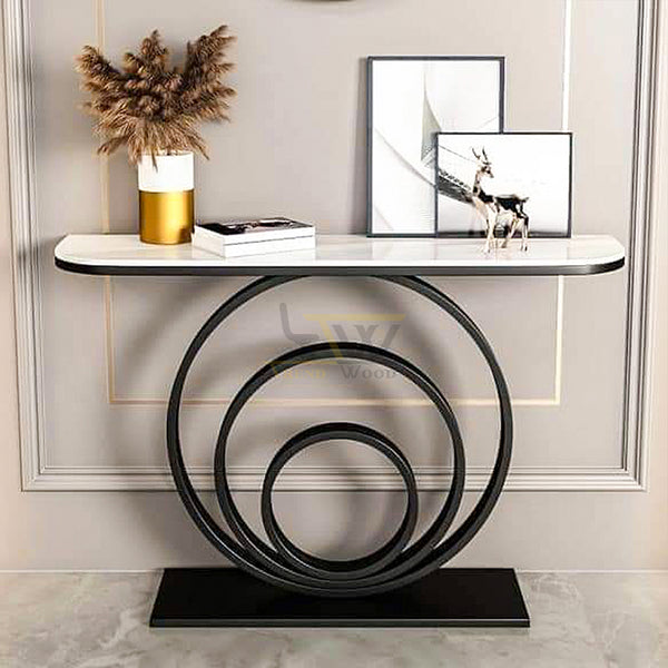 Elegant Marble Top Console Table by Trendwood, perfect for modern living spaces in Pakistan