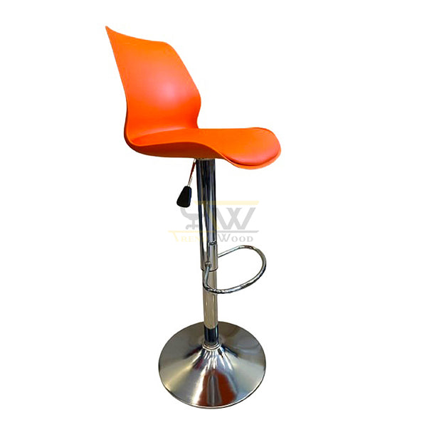 Orange Luxury swivel bar stool online available in Karachi and Lahore by Trendwood PK