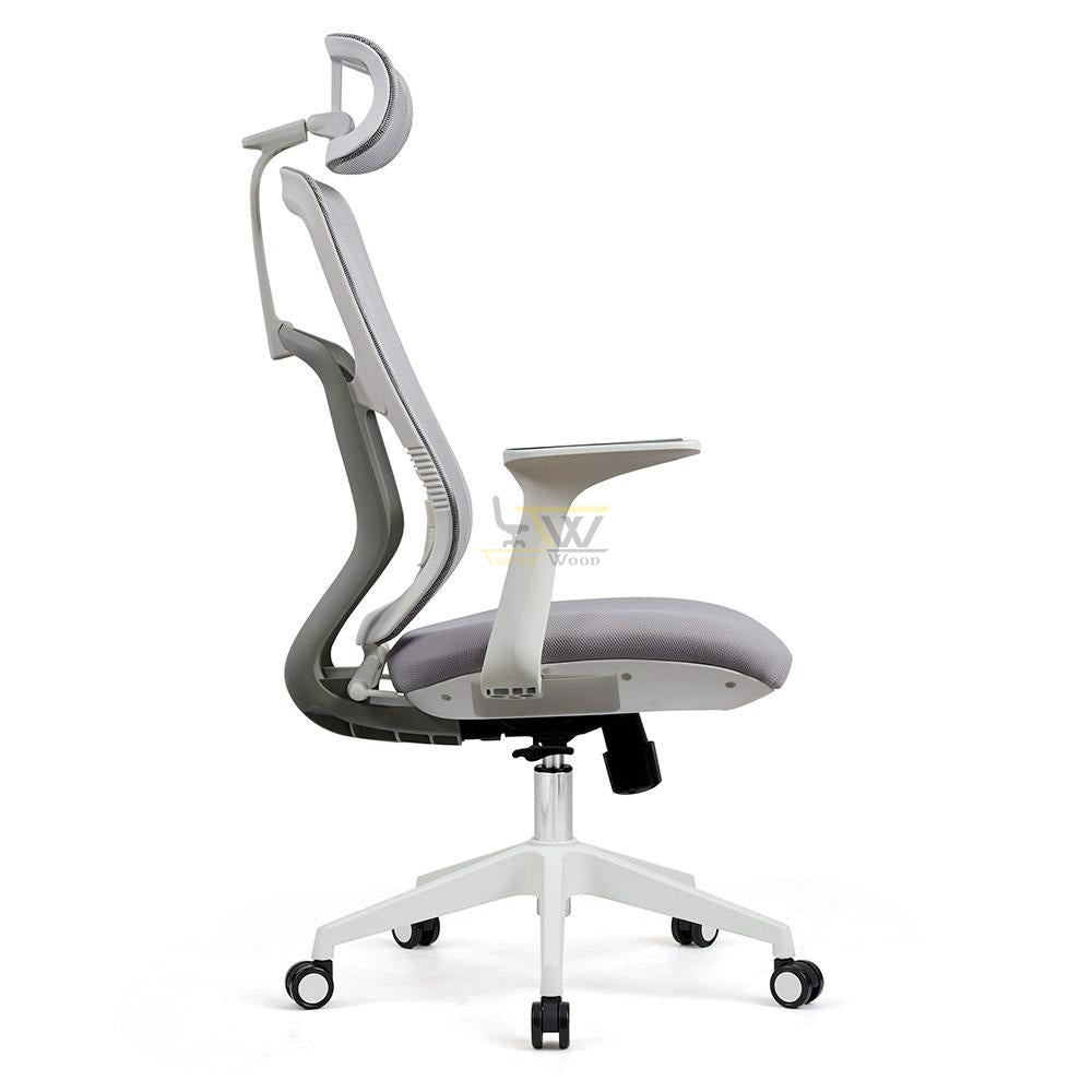 Airwing grey chair with ergonomic design